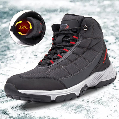 Men Outdoor Shoes Waterproof Winter Warm Shoe Non-Slip Hiking Camping Safety Sneakers Casual Boots Walking Shoes Man