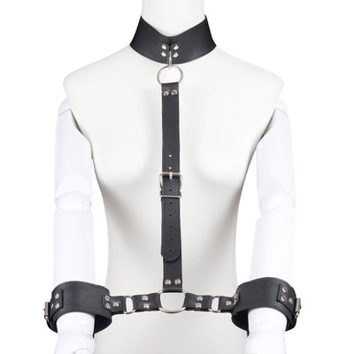 Male Fetish Slave Sex Toys for Women Leather Neck Bondage Collar for Female Handcuffs Collar