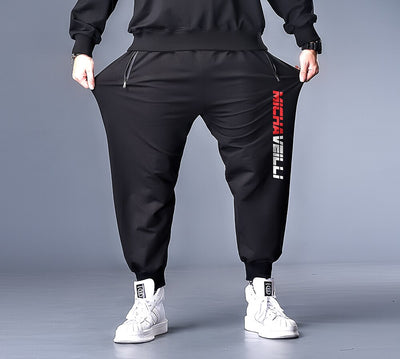 7XL 6XL 5XL XXXXL Plus Mens Joggers zipper Casual Pants Fitness Sportswear Tracksuit Sweatpants Trousers Black Gyms Jogger - goldylify.com
