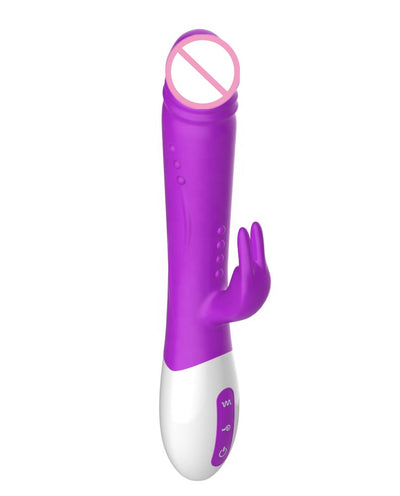 Silicone vibrator sex toy with  10 Vibration mode function Stimulation g spot vibrators Dildo for female(purple)