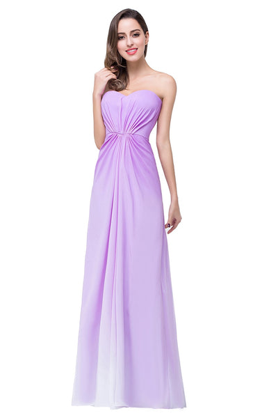 Robes De Soirée Chiffon Lavender Long Prom Dresses Sexy Strapless Women Dresses 2021 Robe De Soirée De Mariage