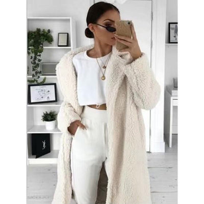 Faux Fur Teddy Coat Women Autumn Winter 2020 Casual Plus Size Long Jacket Female Thick Warm Outwear Oversize Fur mujer chaqueta