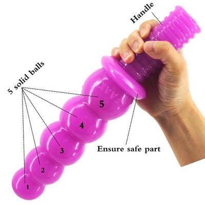 FAAK Anus Beads with Handle Anal plug Juguetes Sexuales Butt Plug With Solid Balls Stimulative Unisex Sex Toy Sex Toys For Wome