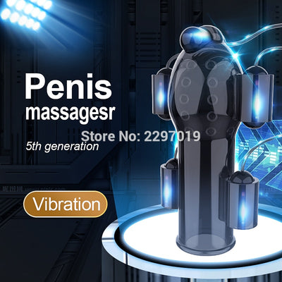 KNETSCH Sex Toy For Men Penis Massager Male Masturbator Delay Lasting Trainer Sex Products Men's Glans Vibrator Ghost Exerciser - goldylify.com