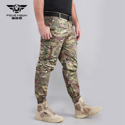 Abgrifffeste Camouflage Armee Fan Plaid Cargo Hosen Männer Im Freien Sport Wandern Ausbildung Städtischen Taktische Militär Overalls Hosen