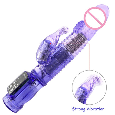Dual motor Kaninchen Vibratoren 12 Geschwindigkeit Vibration Und 360 ° Rotation G-punkt Dildo Vibrator klitoris Anal Massager Erwachsene Sex für Frauen