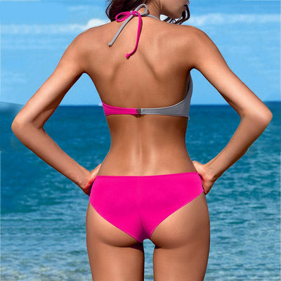 Solid Bikini Set Women Padded Push-up Bra Bikini Set Swimsuit Bathing Suit Swimwear Beachwear Triangle Bather Suit Swimming #JY - goldylify.com