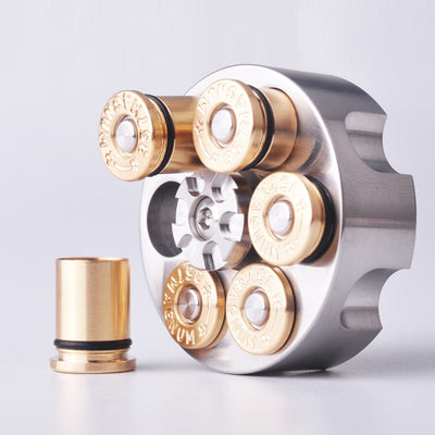 EDC Revolver Magazine Left Wheel Fingertip Gyro Stainless Steel + Brass Gyro Toy Outdoor Camping Equipment Tools Crafts Gift - goldylify.com