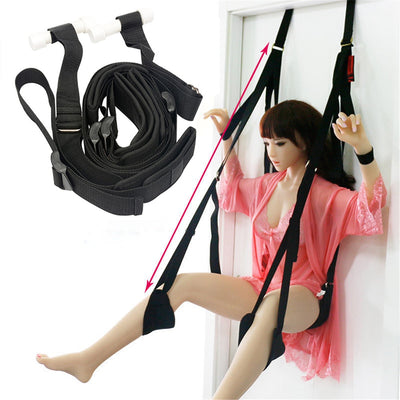 Hanging Sex Door Swing Chair Sex Furniture Bondage Restraints For Couple Flirt With Cushion Leg Pad Sex Love Aid Adult Game - goldylify.com