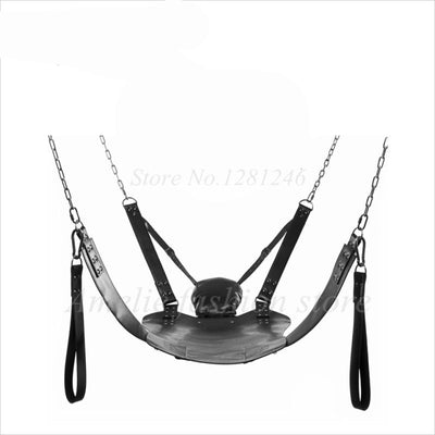 Top Quality Two Layers Leather Sling Sex Hammock Sex Swing Chair Leather bed Hammock and Pillow Adult Games Sex Toys For Couple - goldylify.com