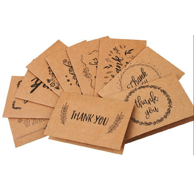 18 Style Blank Thank You Paper Cards Note Envelopes Greeting Wedding Party Reception Crafts - goldylify.com