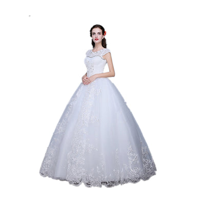 Hot sale custom made white lace bridal wedding dress patterns HS410-240