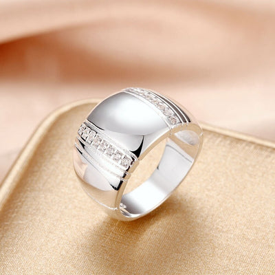 925 Sterling Silver Woman/ Man Lover's Ring CZ Crystal Wedding Engagement Wholesale Fashion Finger Rings Jewelry - goldylify.com