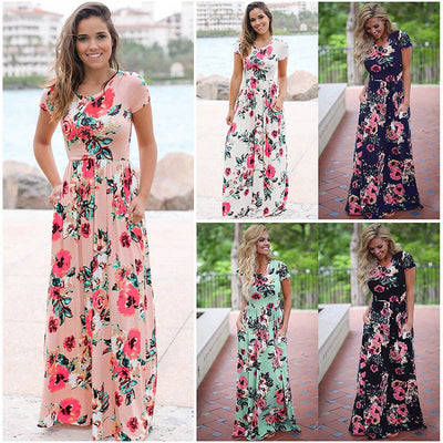 floral designs girl lady hot night woman clothing beach fashion maxi long plus size dress sexy women summer casual 2018