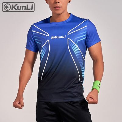 Kunli short tennis shirt men outdoor sports badminton clothing running clothing T-shirt basketball Volleyball shirt - goldylify.com