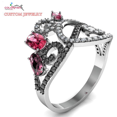 COLORFISH Design Your Own Jewelry Custom Sole Wedding Engagement Ring To Win Her Heart - goldylify.com