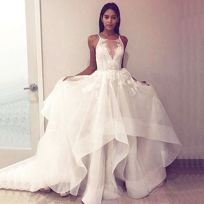Union Fashion Cinderella Applique Tulle Marriage Wedding Dress