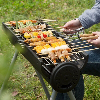 BBQ Grill 4-7 Person Outdoor Camping Equipment Climbing Hunting Fishing Family Friends Party Portable Charcoal Barbecue Tools - goldylify.com