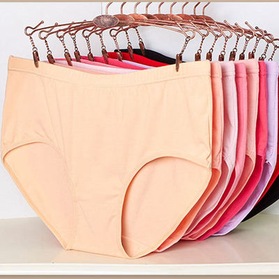 10Pcs/lot ropa interior femenina Comfortable sweat absorption Cotton Underwears Women Panties Plus Size 7XL lingerie brief - goldylify.com
