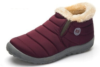Warm Fur Men Snow Boots Shoe Flat Heels plush ankle boots Winter autumn Casual Shoes Platform outdoor Man shoes Big size 35-48