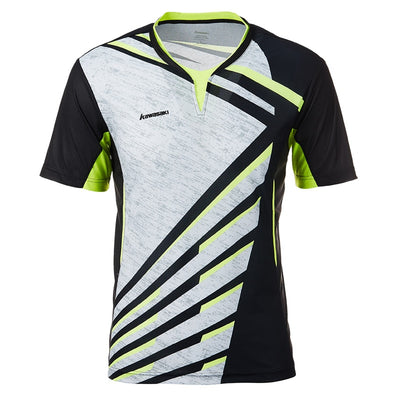 Kawasaki Badminton Shirt Men T-shirt V Neck Short Sleeves Tennis T Shirt For Male Team Sports Sportswear ST-T1013 - goldylify.com