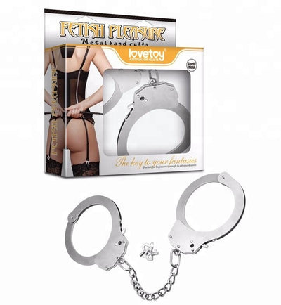 Bondage Restraints Stainless Steel Handcuffs with Lock Sex Products Game