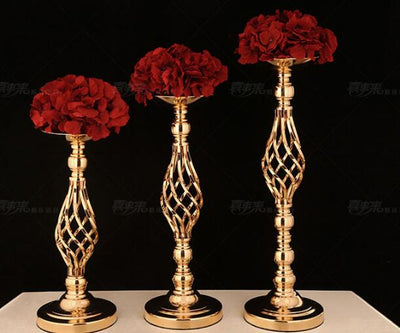 new European style three-piece set of wedding props candlestick road guide hotel furnishings scene layout. - goldylify.com