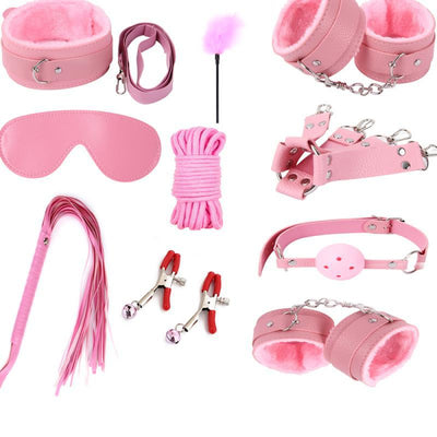 factory price  SM bondage restraint 10 Pcs Bed Bondage Kit BDSM Fetish toy