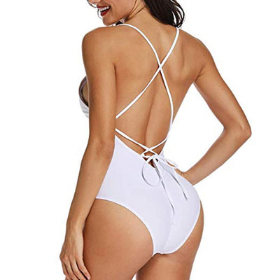 Weibliche Tanga gepolsterte Sexy Badeanzug Miami HOLA Strände Frauen Verschmolzen Bademode Backless Badende Monokini Bademode
