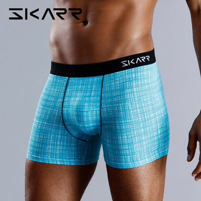 SKARR Mens Underwear Boxers Cotton Man Underwear Men Boxer Shorts Underware Boxershorts Sexy Underpants Panties Gay Under wear - goldylify.com