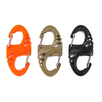 500pcs/lot EDC Tactical carabiner outdoor camping gear equipment hollow buckle 8-shape climbing backpack fast hanging key tool - goldylify.com