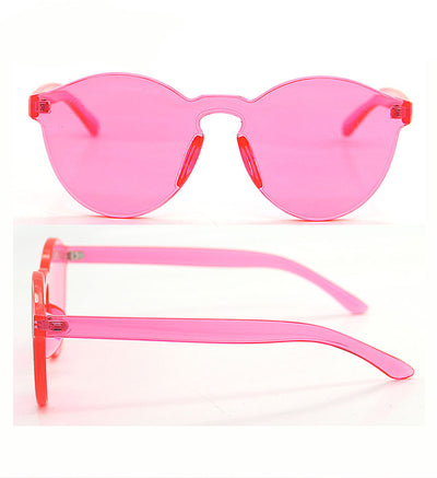 women's fashion quality candy color circle sunglasses