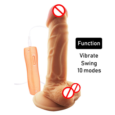 Waterproof artificial adult realistic dildo vibrator sex toys for women