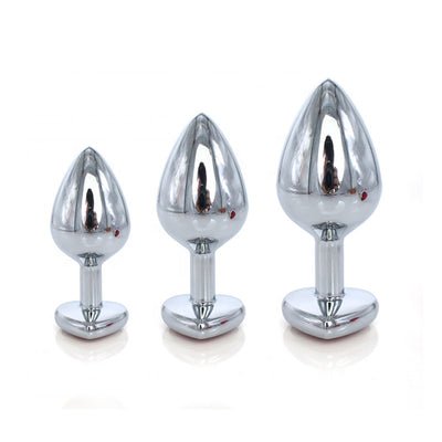 3pcs/set Three Types Stainless Steel Crystal Jewelry Anal Plug Butt Plug Anal Sex Toys for Couples