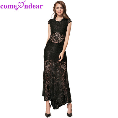 Black Lace Wholesale Sexy Bodycon Marriage Long Cocktail Dress Party