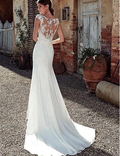 Floral appliques pattern elegant satin bridal wedding dress gown for ladies