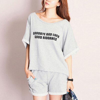 Cotton Leisure Pajamas for Women Korea Style Loose Cute Sleepwear Comfortable Home Pajamas Short Sleeves Pajama Set