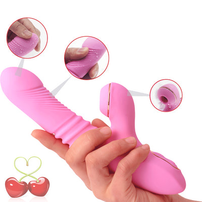 Intelligent Sucking Telescopic Dildo Vibrator Silicone Heating Clitoral Stimulator Massage Nipple Sucker Sex Toys For Women U201 - goldylify.com
