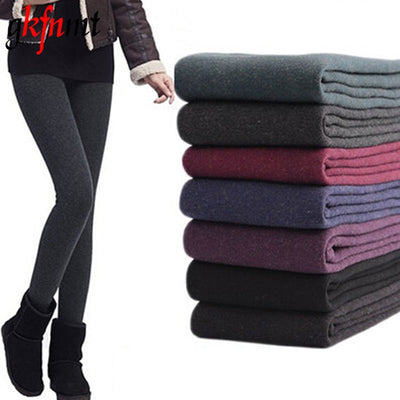 New Leggings Women Autumn And Winter Girls Warm Winter Bright Velvet Knitted Thick Legging Super Elastic Pants Good Quality