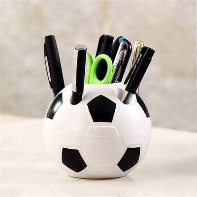 Soccer Shape Tool Supplies Pen Pencil Holder Football Shape Toothbrush Holder Desktop Rack Table Home Decoration Student Gifts - goldylify.com