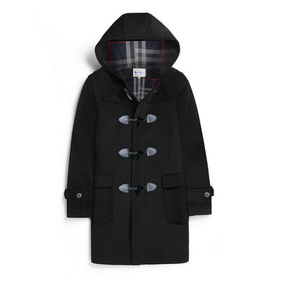 Men's Wool Coat  2021 Winter Warm Duffle Hooded Coat for Men