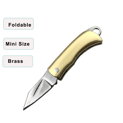 Outdoor Mini Folding Knife Keychain Cutte Stainless Steel Survival Knife 2cm Emergency Tool Camping Equipment EDC Key Ring - goldylify.com