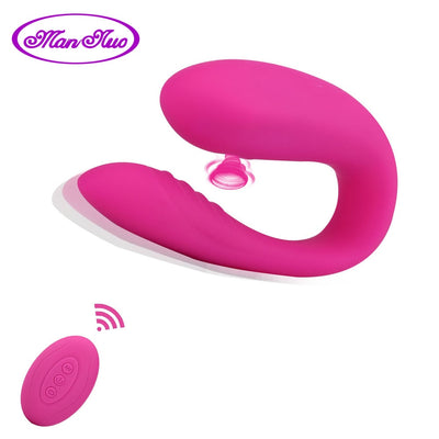 Saugen Dildo Vibrator Sex Spielzeug für Frauen G Spot Klitoris Stimulator mit Fernbedienung Tragbare Höschen Vibrator U Form Sexo