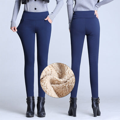 Winter Woman pants Leggings Velvet Warm Pants Hight Waist Women Solid Color Legging Comfortable Keep Warm stacked leggings