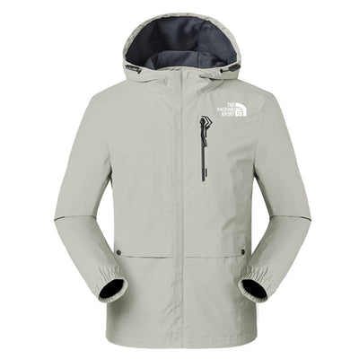 Solid Color Fashion Male Coat Outdoor Sportswear Winter Jacket Men Lightweight Hooded Zipper Waterproof Coat Windproof Warm