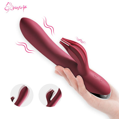 Vibrator G-spot 10 Speed USB Aufladbare Leistungsstarke Dildo Kaninchen Vibrator für Frauen Klitoris stimulation Massage Erwachsene sex spielzeug