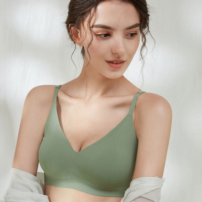 Adjustable Shoulder Strap Sports Bras Thin Section Breathable Seamless Push Up Bra Gather Without Steel Ring Bralette