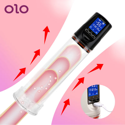 OLO Elektrische Penis Pumpe Automatische Penis Erweiterung Penis Extender Erektion Penis Enlarger Vakuumpumpe Sex Spielzeug für Männer