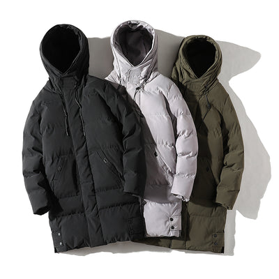Hooded Down Jacket Plus Size Student Fashion To Keep Warm Autumn and Winter New Style Youth Mid-length Thick Down Jacket M-8XL