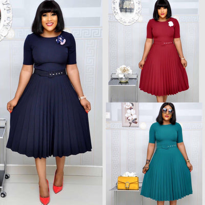2022 new design plus size women's dress round neck plus size sexy African women plus size dress